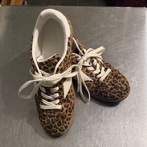 Universal Thread Leopard Print Sneakers - Brown and Cream
